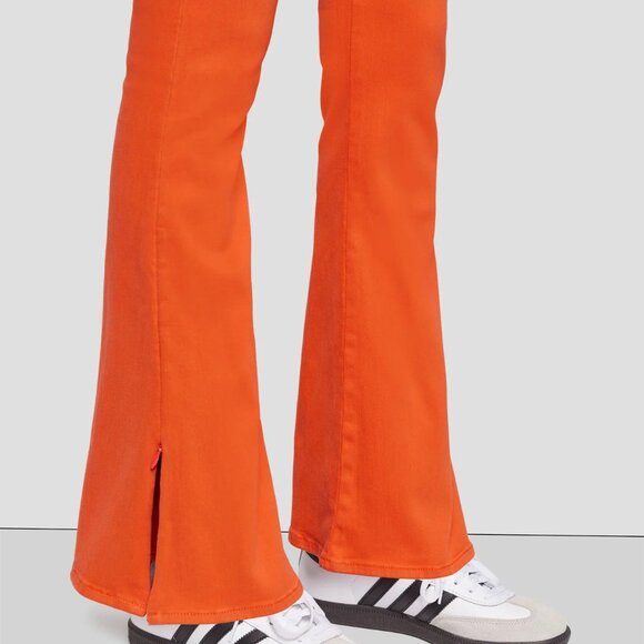 7 For All Mankind Women's Ultra High Rise Skinny Boot Jeans Size 28 NWT Orange - Picture 3 of 12